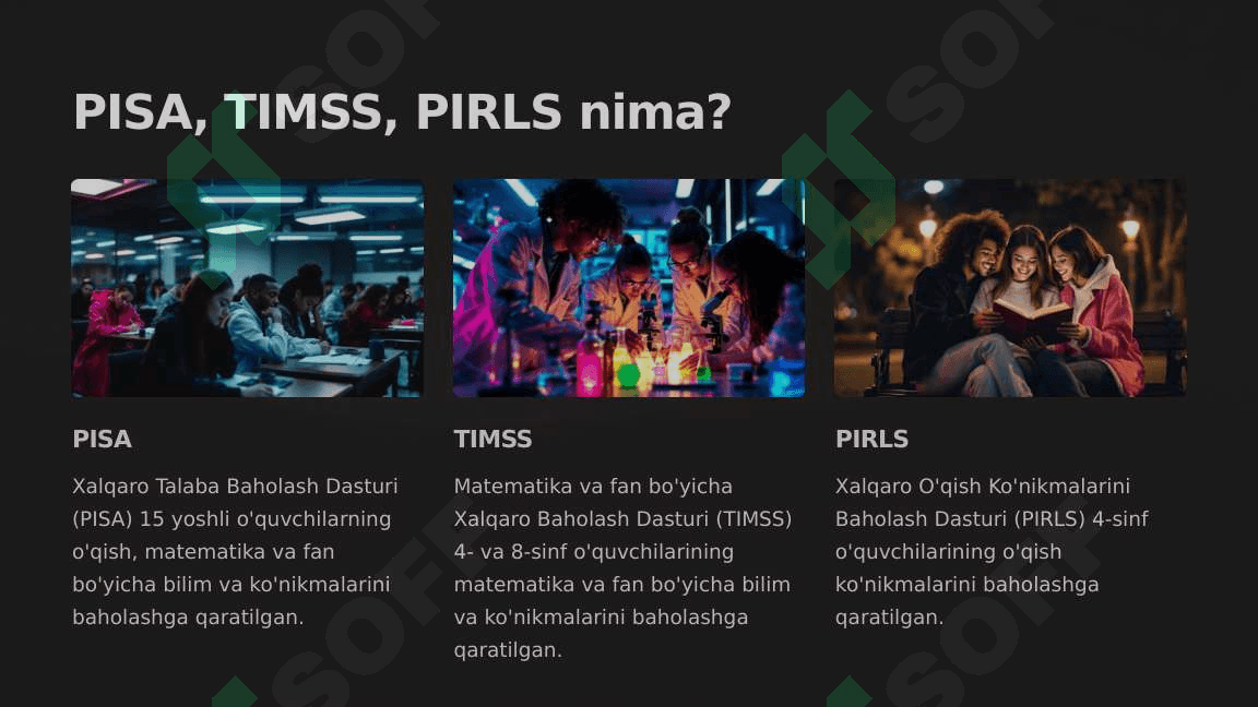 PISA TIMSS va PIRLS 4