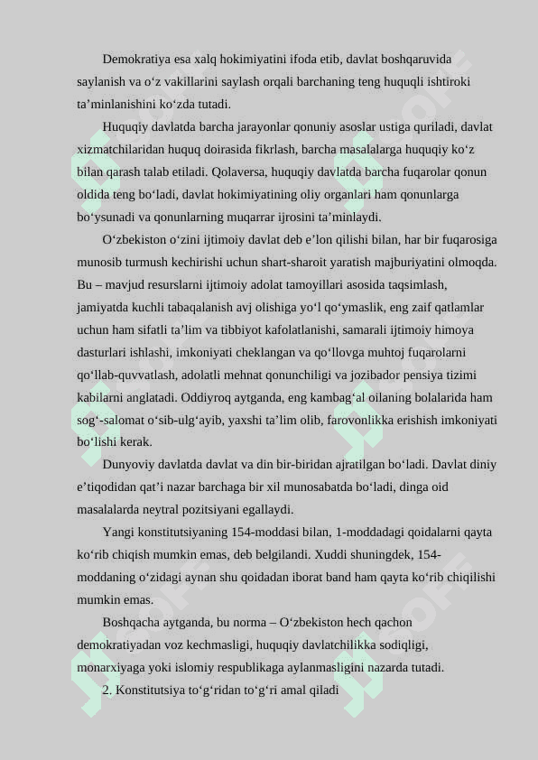 O'zbekiston respubliasi konistitutsiyasiga o'zgartirish va qo'shimchalar kiritish tartibi 3