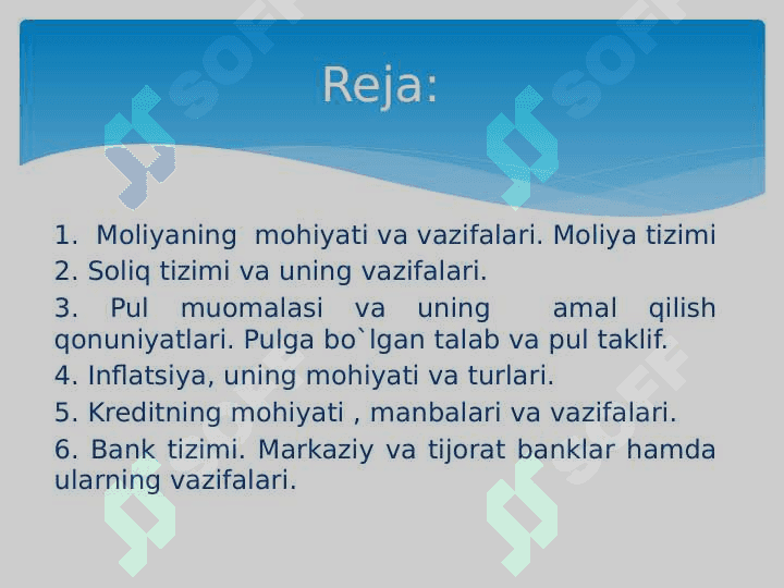 Pul muomalasi.Bank .Kredit 2