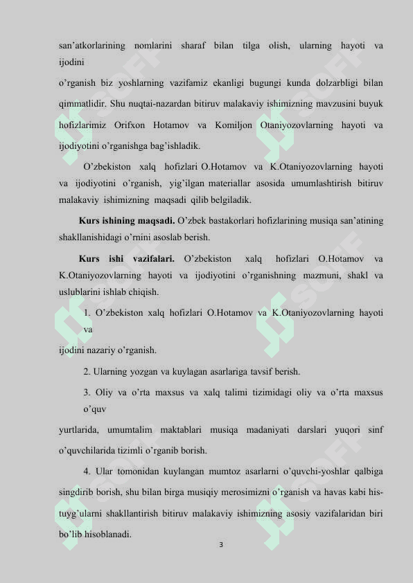 O’ZBEK BASTAKORLARI 3