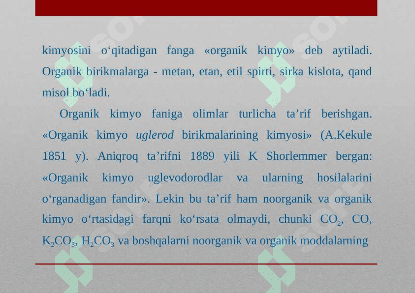 ORGANIK KIMYO FANI 4