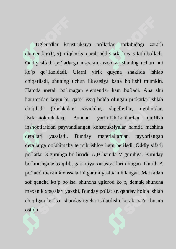 UGLERODLI KONSTRUKSION PO'LATLAR 2