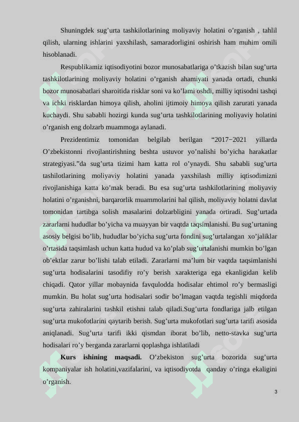 Kurs ishi Sug'urta 3