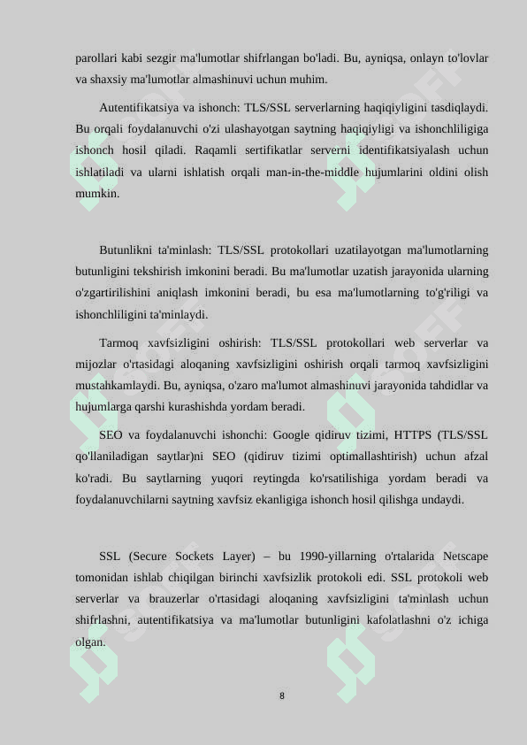 WEB SERVERLARDA TLS/SSL XAVFSIZLIGINI TA'MINLASH USULLARI 8