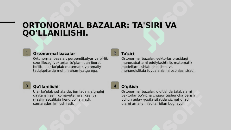 Ortogonal va ortonormal sistemalar 8