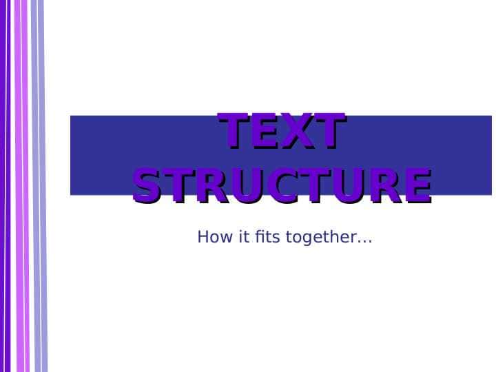 TEXT STRUCTURE