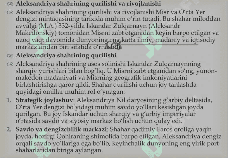 So'ngi podsholik davrida Misr 6