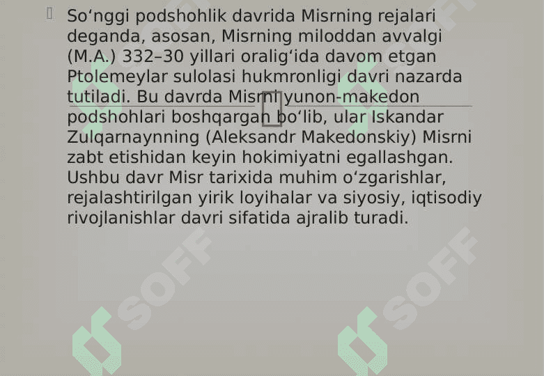 So'ngi podsholik davrida Misr  24 4
