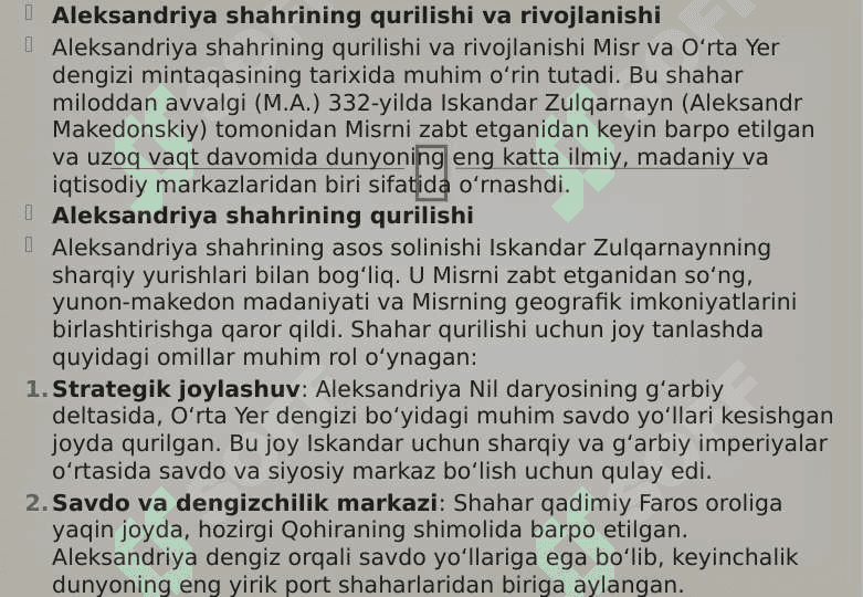 So'ngi podsholik davrida Misr  24 6