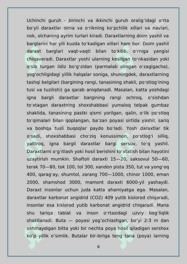 O’zbekiston Respublikasi daraxt, buta va lianalari 6