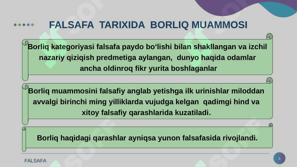 Borliq ( ontologiya ) va rivojlanish falsafasi 8