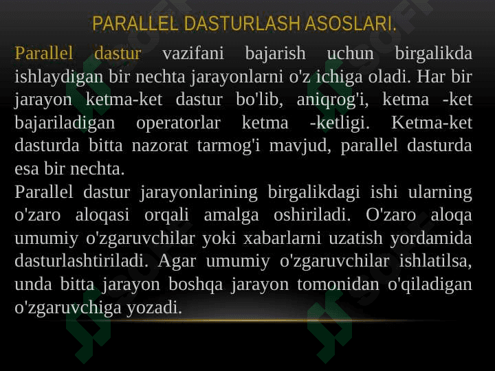 Parallel dasturlash 8