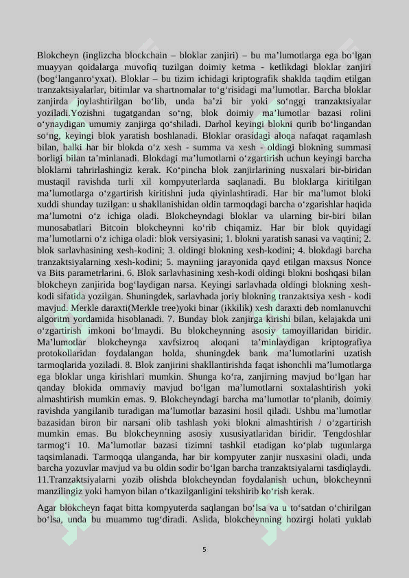 Blokchain 5