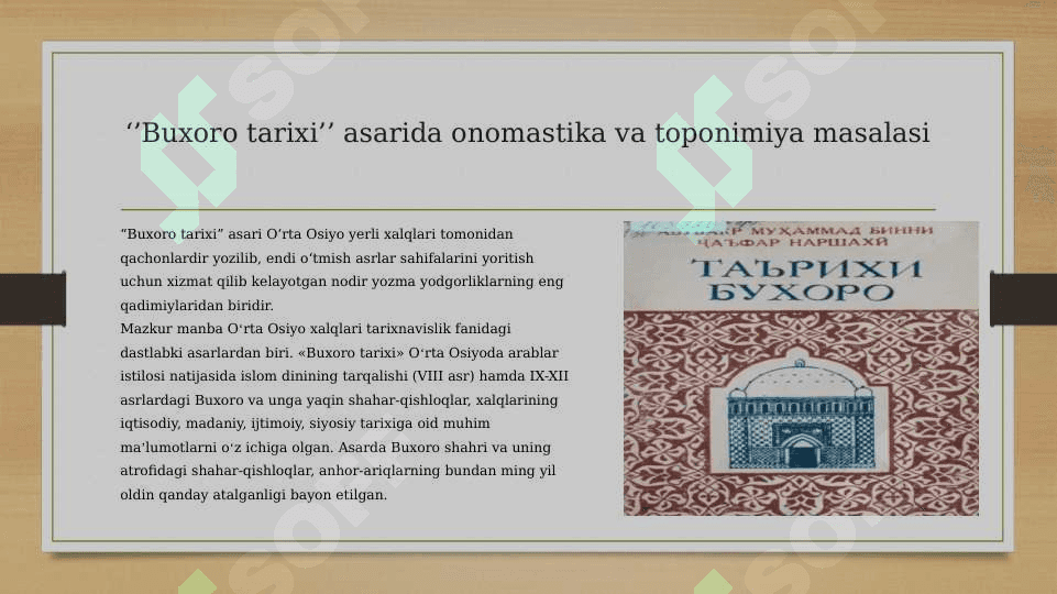 Tarixiy manbalarda onomastika masalasi 4