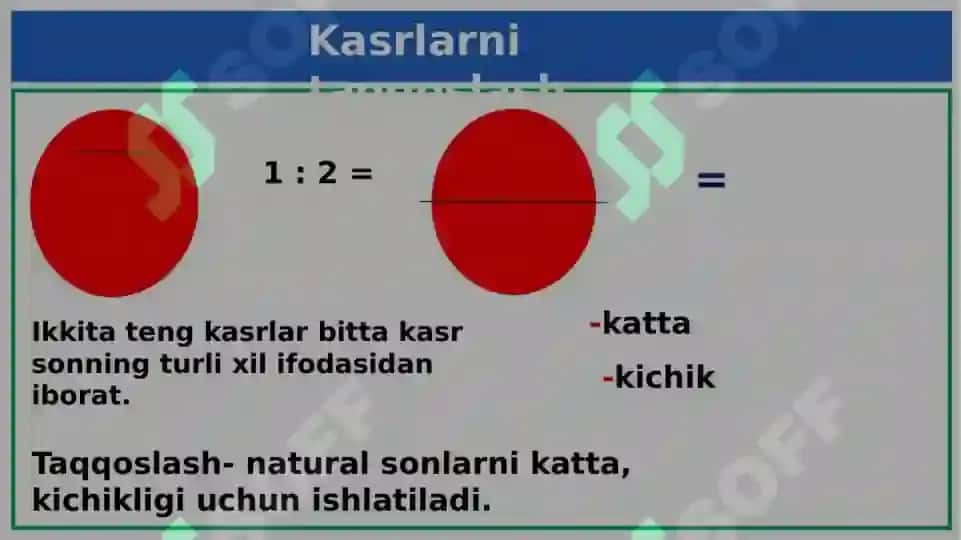 Kasrlar ustida amallar 4