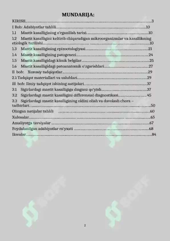 Mastit kasalligi (Mastitis) 2