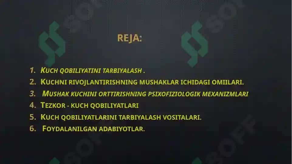 Kuch qobiliyatini tarbiyalash. 2