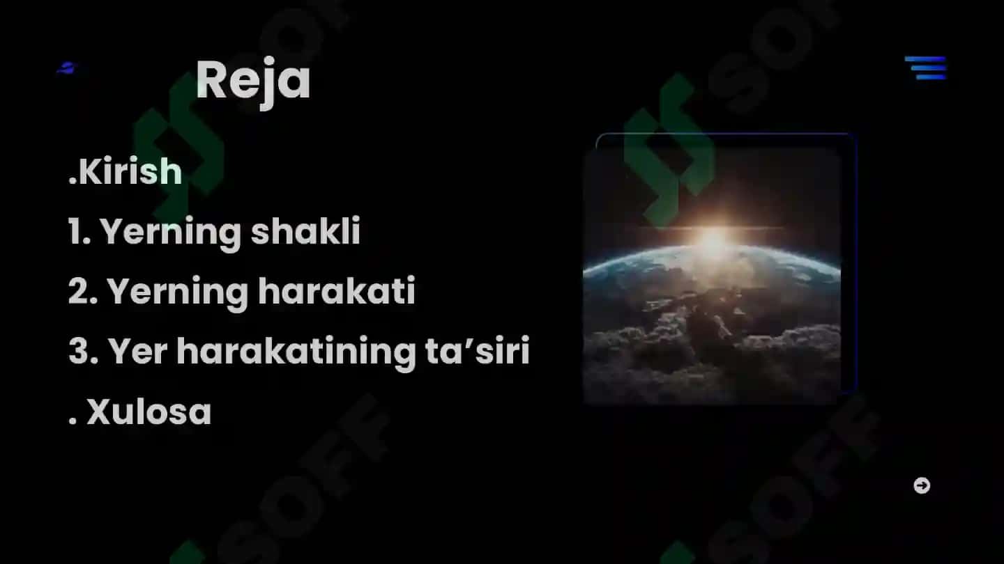 Yerning shakli va harakati 2