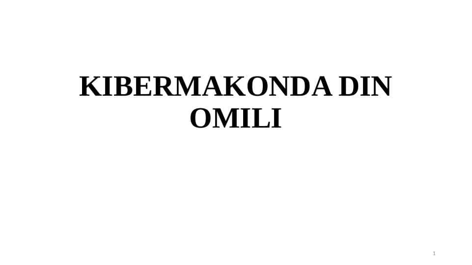 Kibermakonda din omili