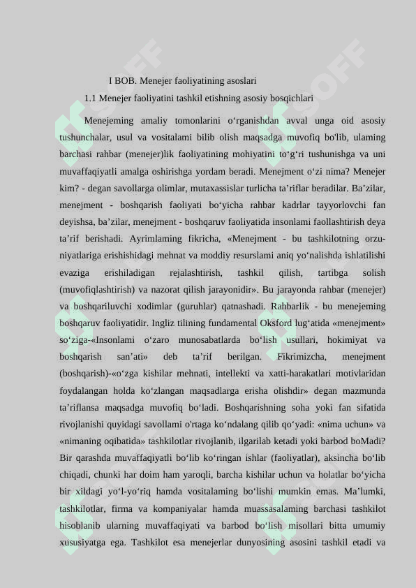 Menejer faoliyatini tashkil etish 4