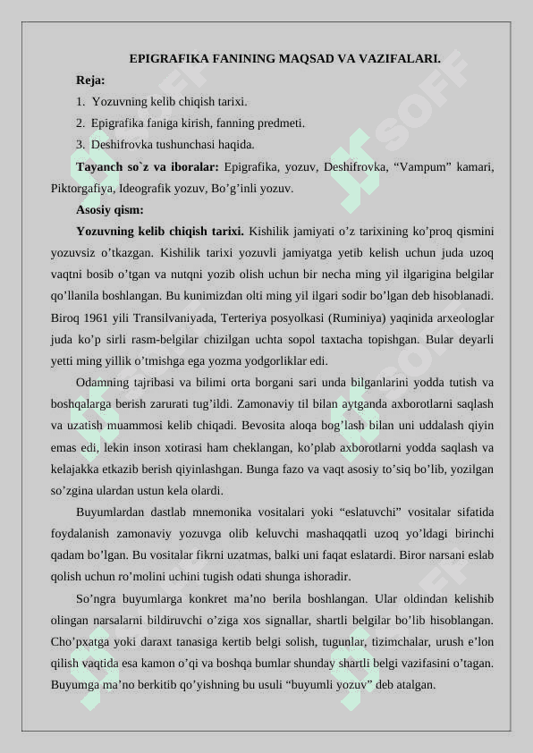 QADIMGI INKLAR VA MAYYALAR EPIGRAFIKASI 6