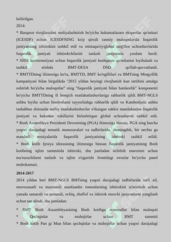 BMT ning xalqaro nodavlat tashkilotlari 3