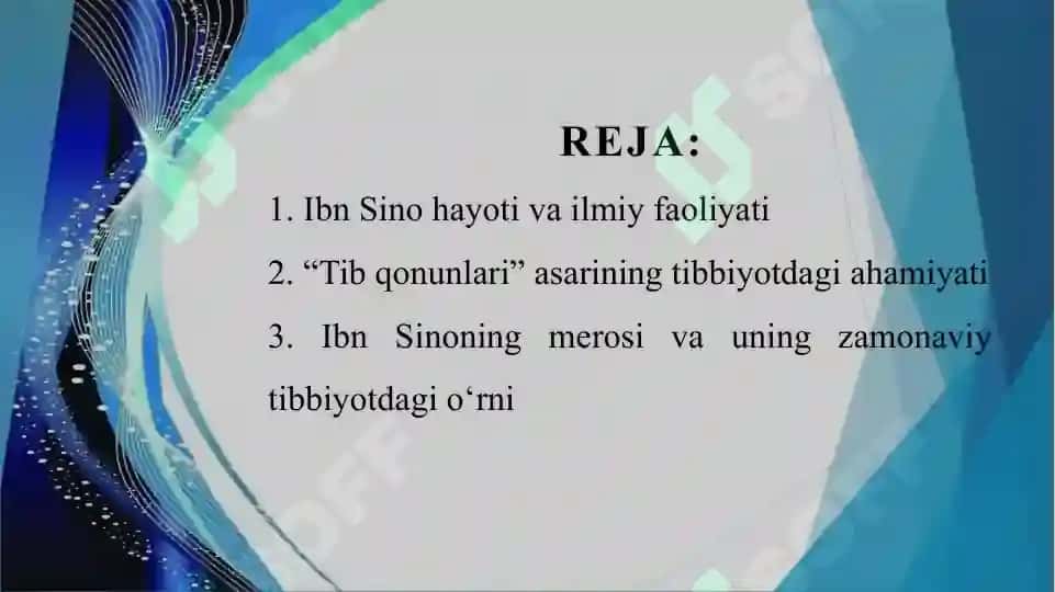 Ibn Sinoning merosining tibbiyotdagi oʻrni 2
