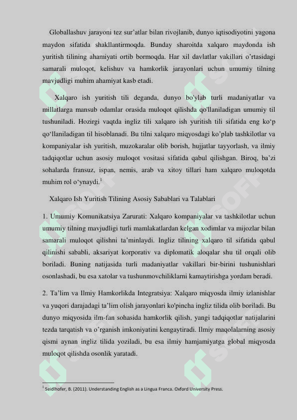 XALQARO MAYDONDA ISH YURITISH TILI 2
