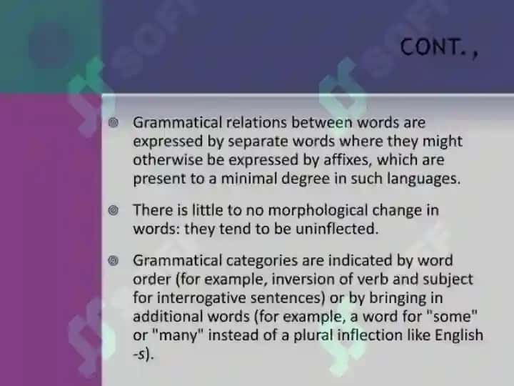 Morphological typology of foreign language and native language 4