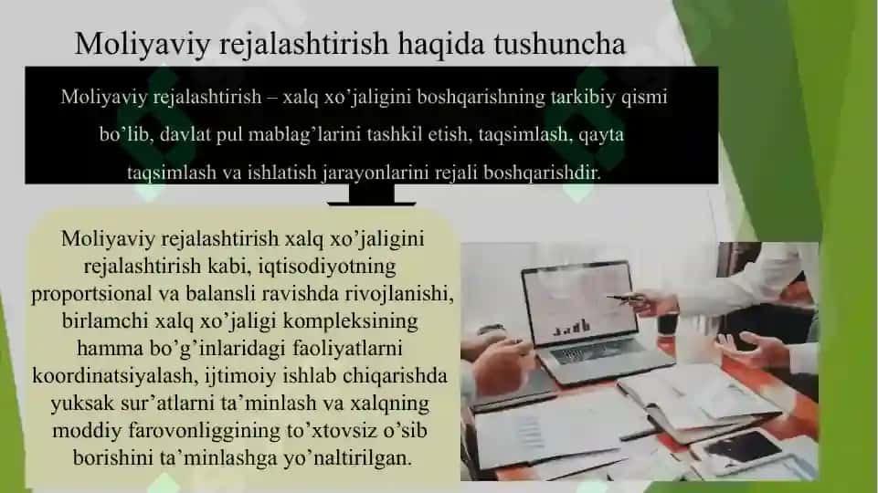Moliyaviy rejalashtirishning mohiyati, tamoyillari va iqtisodiy rivojlanishdagi o'rni 3