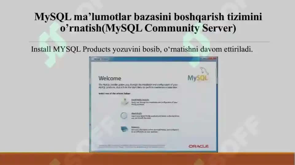 WEB DASTURLASH-MYSQL 8