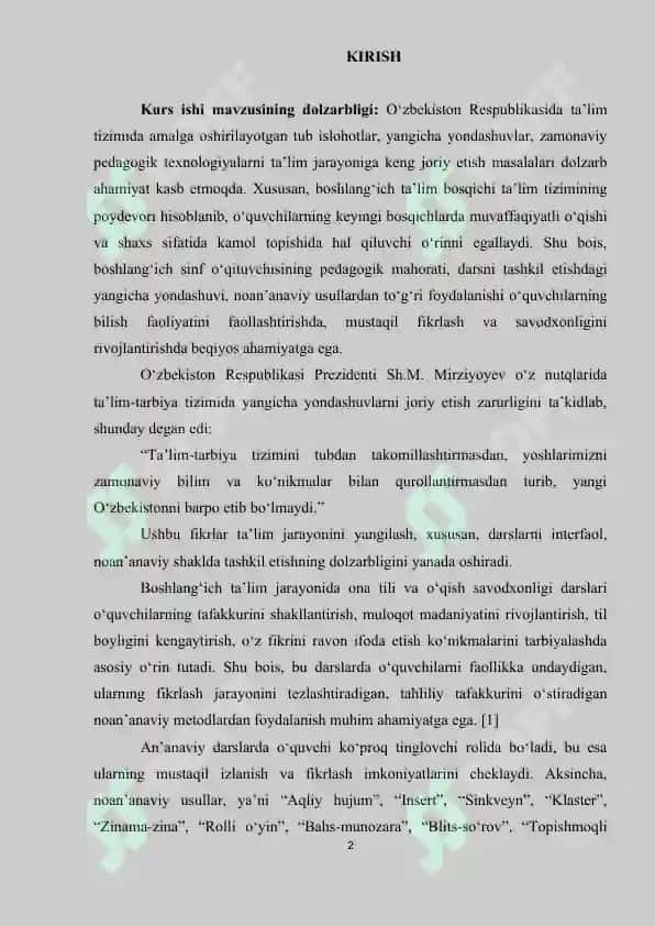 Boshlang‘ich sinflarda ona tili va o‘qish savodxonligi darslarida noan’anaviy usullardan foydalanish 2