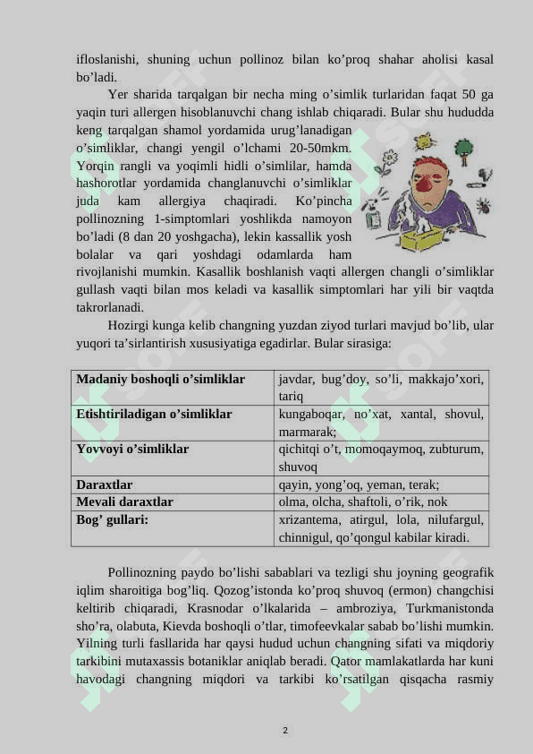 POLLINOZ KASALLIGI 2