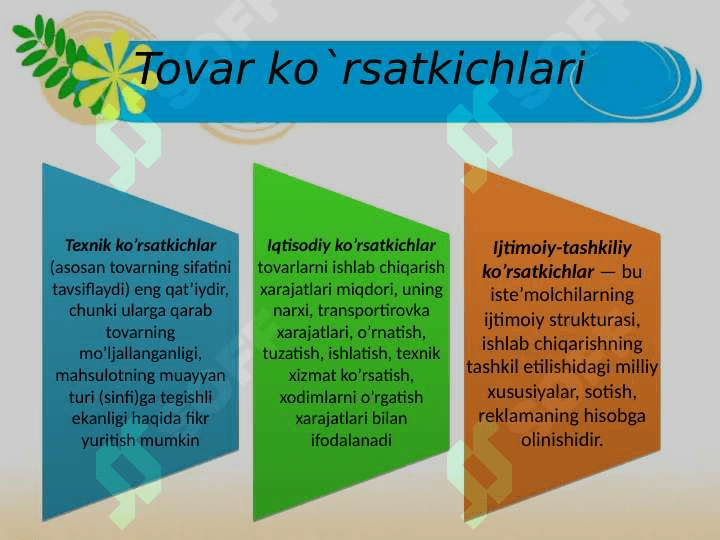 Marketing tizimida tovar  siyosati 6