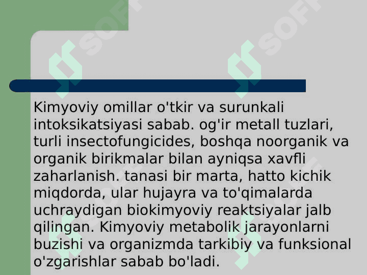 Kasb kasalliklari, kelib chiqish sabablari va oldini olish choralari 7