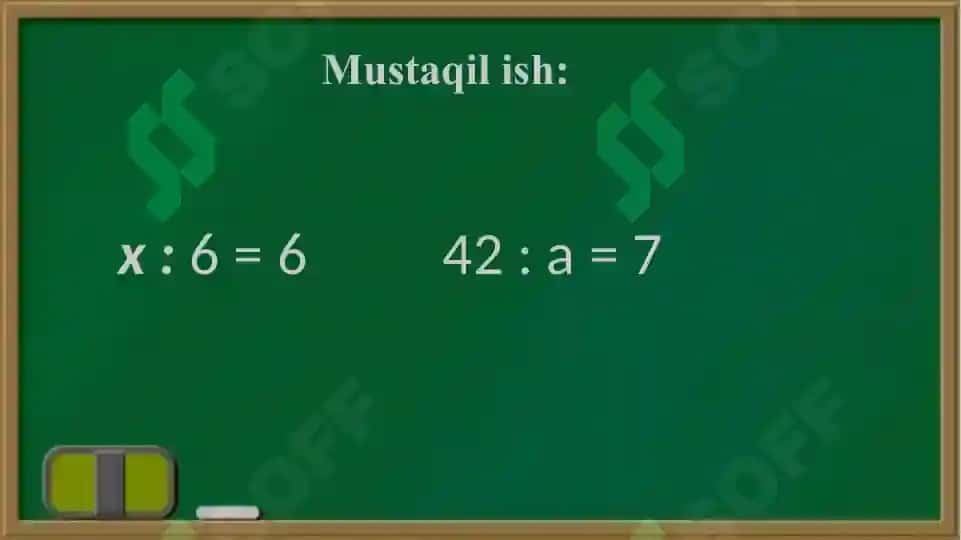 Tenglama boshlang'ich sinf 5