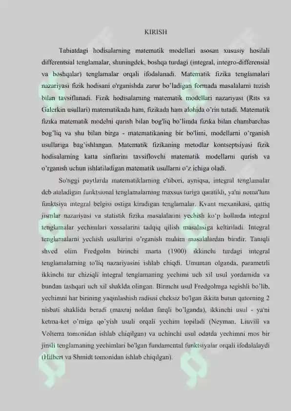 Integral tenglamalarni taqribiy yechish usullari 2