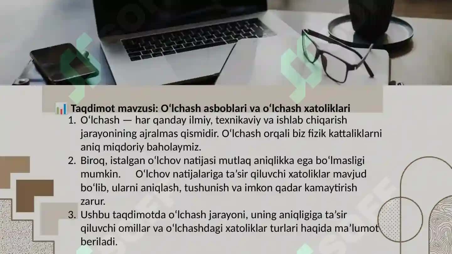 O‘lchash va o‘lchovdagi xatoliklar 2
