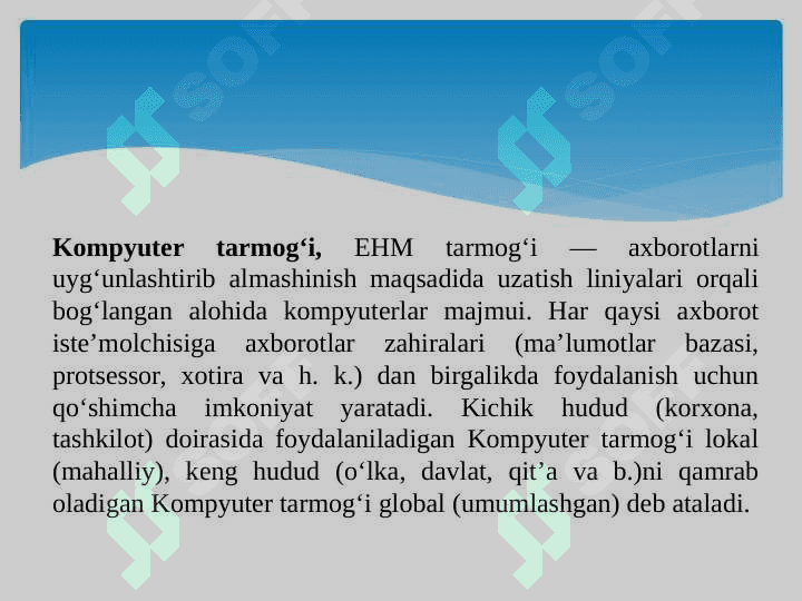 Kompyuter  tarmoqlari 2