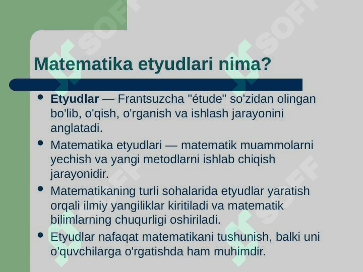 Matematika etyudlari 2