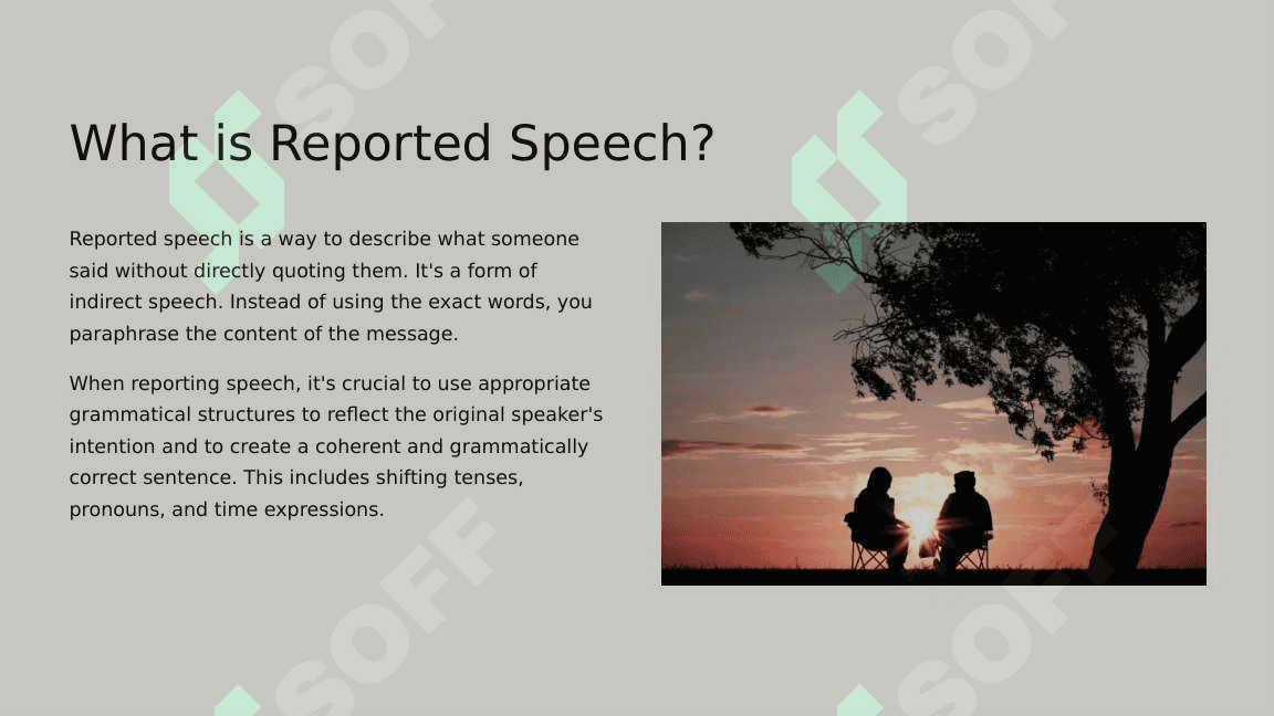 Reported speech 2