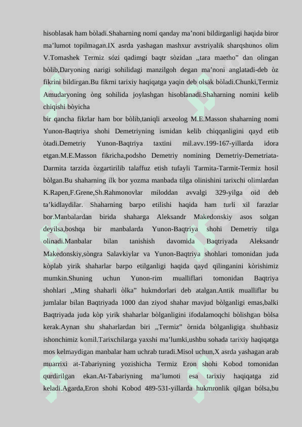 TERMIZ SHAHRINING TARIXI 3