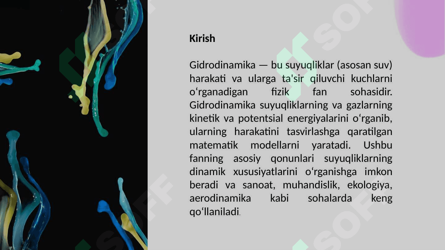 Gidrodinamika qonunlari 2