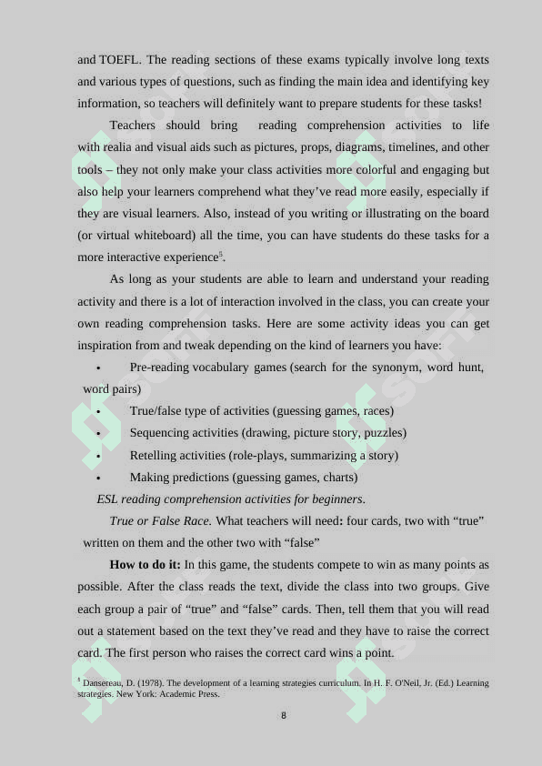 THE METHODOLOGY OF TEACHING READING TO ADULTS 8