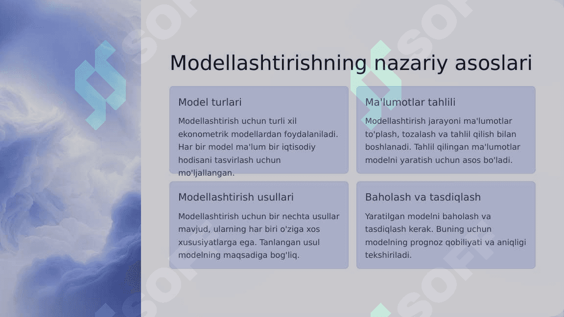 Prognozlashda ekonomеtrik modеllashtirish usullari 2