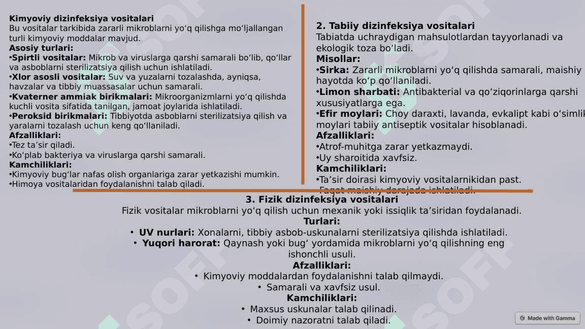 DIZINFEKSIYA VOSITALARI VA USULLARI 6