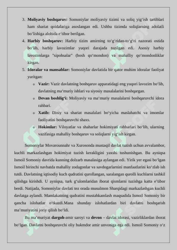 Somoniylar    sulolasining    yuridik    maqomi ma'lumotnoma 2