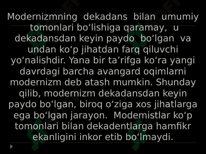 Jahon modernizm adabiyoti 4