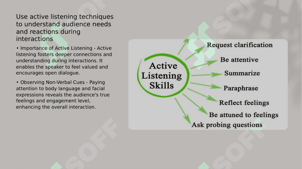 Rapport with the audience 4