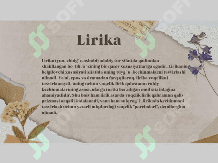 Lirika va liro-epik janrlar 2